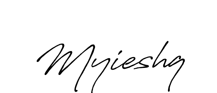 How to make Myieshq name signature. Use Antro_Vectra_Bolder style for creating short signs online. This is the latest handwritten sign. Myieshq signature style 7 images and pictures png