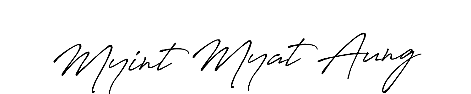 Also You can easily find your signature by using the search form. We will create Myint Myat Aung name handwritten signature images for you free of cost using Antro_Vectra_Bolder sign style. Myint Myat Aung signature style 7 images and pictures png