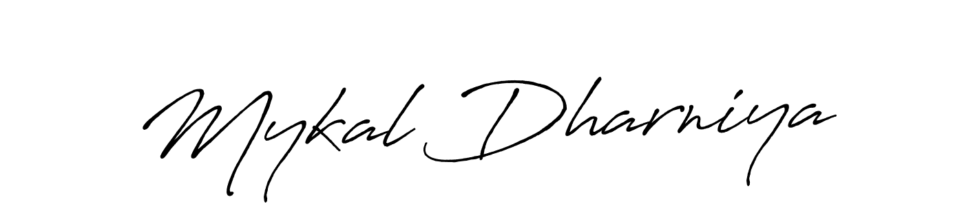 Create a beautiful signature design for name Mykal Dharniya. With this signature (Antro_Vectra_Bolder) fonts, you can make a handwritten signature for free. Mykal Dharniya signature style 7 images and pictures png