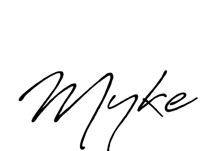 Also we have Myke name is the best signature style. Create professional handwritten signature collection using Antro_Vectra_Bolder autograph style. Myke signature style 7 images and pictures png