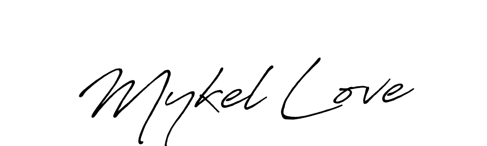 Create a beautiful signature design for name Mykel Love. With this signature (Antro_Vectra_Bolder) fonts, you can make a handwritten signature for free. Mykel Love signature style 7 images and pictures png