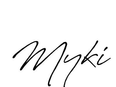 Use a signature maker to create a handwritten signature online. With this signature software, you can design (Antro_Vectra_Bolder) your own signature for name Myki. Myki signature style 7 images and pictures png