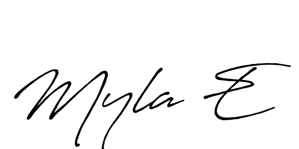 Best and Professional Signature Style for Myla E. Antro_Vectra_Bolder Best Signature Style Collection. Myla E signature style 7 images and pictures png