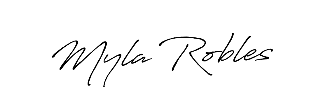 Antro_Vectra_Bolder is a professional signature style that is perfect for those who want to add a touch of class to their signature. It is also a great choice for those who want to make their signature more unique. Get Myla Robles name to fancy signature for free. Myla Robles signature style 7 images and pictures png