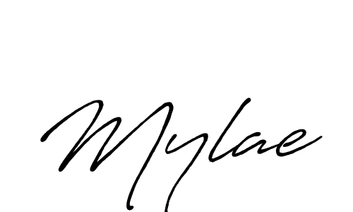 Make a beautiful signature design for name Mylae. With this signature (Antro_Vectra_Bolder) style, you can create a handwritten signature for free. Mylae signature style 7 images and pictures png