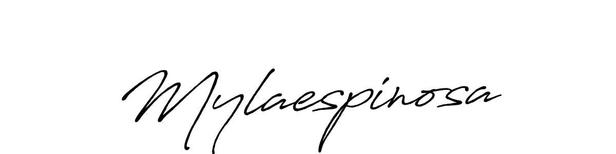 Use a signature maker to create a handwritten signature online. With this signature software, you can design (Antro_Vectra_Bolder) your own signature for name Mylaespinosa. Mylaespinosa signature style 7 images and pictures png