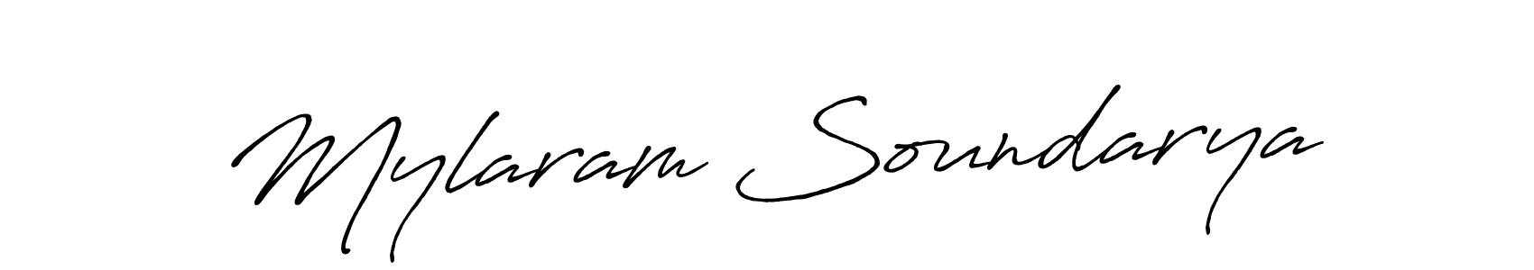 Use a signature maker to create a handwritten signature online. With this signature software, you can design (Antro_Vectra_Bolder) your own signature for name Mylaram Soundarya. Mylaram Soundarya signature style 7 images and pictures png