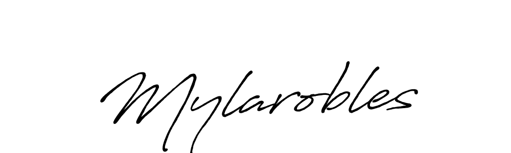 Make a beautiful signature design for name Mylarobles. With this signature (Antro_Vectra_Bolder) style, you can create a handwritten signature for free. Mylarobles signature style 7 images and pictures png