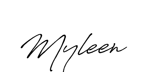 Myleen stylish signature style. Best Handwritten Sign (Antro_Vectra_Bolder) for my name. Handwritten Signature Collection Ideas for my name Myleen. Myleen signature style 7 images and pictures png