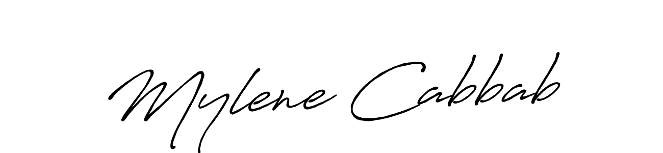 Also You can easily find your signature by using the search form. We will create Mylene Cabbab name handwritten signature images for you free of cost using Antro_Vectra_Bolder sign style. Mylene Cabbab signature style 7 images and pictures png