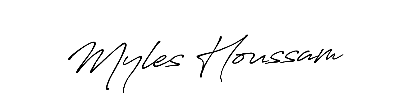 Make a beautiful signature design for name Myles Houssam. Use this online signature maker to create a handwritten signature for free. Myles Houssam signature style 7 images and pictures png