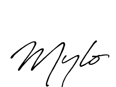 Create a beautiful signature design for name Mylo. With this signature (Antro_Vectra_Bolder) fonts, you can make a handwritten signature for free. Mylo signature style 7 images and pictures png