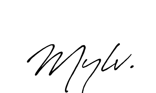 How to make Mylv. signature? Antro_Vectra_Bolder is a professional autograph style. Create handwritten signature for Mylv. name. Mylv. signature style 7 images and pictures png