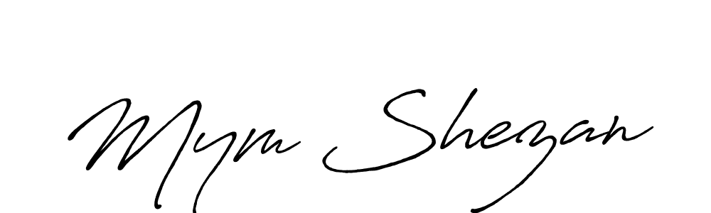 Similarly Antro_Vectra_Bolder is the best handwritten signature design. Signature creator online .You can use it as an online autograph creator for name Mym Shezan. Mym Shezan signature style 7 images and pictures png