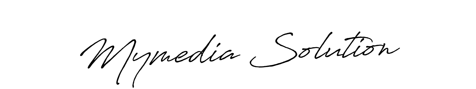 It looks lik you need a new signature style for name Mymedia Solution. Design unique handwritten (Antro_Vectra_Bolder) signature with our free signature maker in just a few clicks. Mymedia Solution signature style 7 images and pictures png