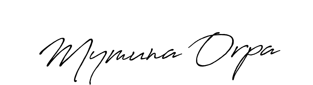 How to make Mymuna Orpa name signature. Use Antro_Vectra_Bolder style for creating short signs online. This is the latest handwritten sign. Mymuna Orpa signature style 7 images and pictures png