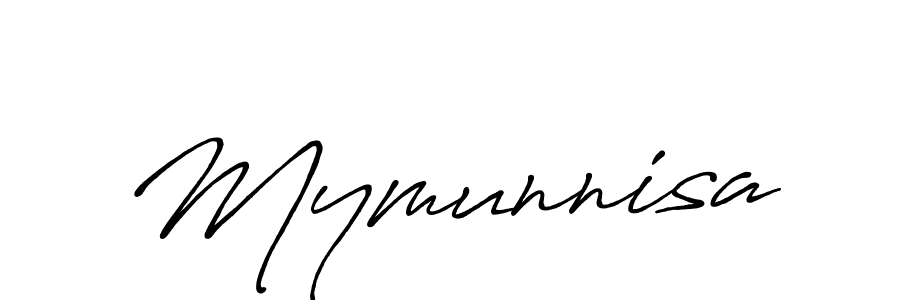 Create a beautiful signature design for name Mymunnisa. With this signature (Antro_Vectra_Bolder) fonts, you can make a handwritten signature for free. Mymunnisa signature style 7 images and pictures png