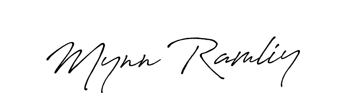 Also we have Mynn Ramliy name is the best signature style. Create professional handwritten signature collection using Antro_Vectra_Bolder autograph style. Mynn Ramliy signature style 7 images and pictures png