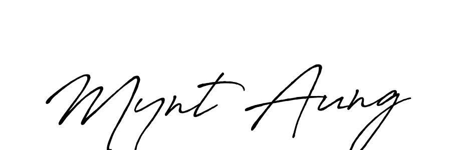 Antro_Vectra_Bolder is a professional signature style that is perfect for those who want to add a touch of class to their signature. It is also a great choice for those who want to make their signature more unique. Get Mynt Aung name to fancy signature for free. Mynt Aung signature style 7 images and pictures png