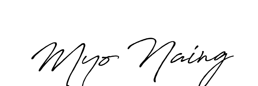 It looks lik you need a new signature style for name Myo Naing. Design unique handwritten (Antro_Vectra_Bolder) signature with our free signature maker in just a few clicks. Myo Naing signature style 7 images and pictures png