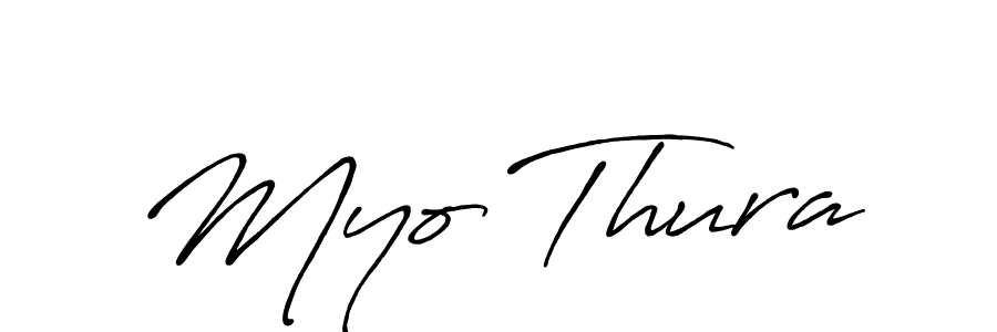 Make a beautiful signature design for name Myo Thura. With this signature (Antro_Vectra_Bolder) style, you can create a handwritten signature for free. Myo Thura signature style 7 images and pictures png