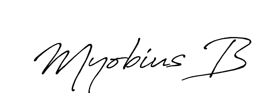 Make a beautiful signature design for name Myobius B. With this signature (Antro_Vectra_Bolder) style, you can create a handwritten signature for free. Myobius B signature style 7 images and pictures png
