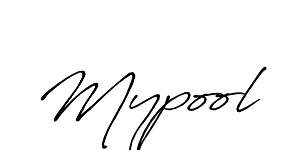 Mypool stylish signature style. Best Handwritten Sign (Antro_Vectra_Bolder) for my name. Handwritten Signature Collection Ideas for my name Mypool. Mypool signature style 7 images and pictures png