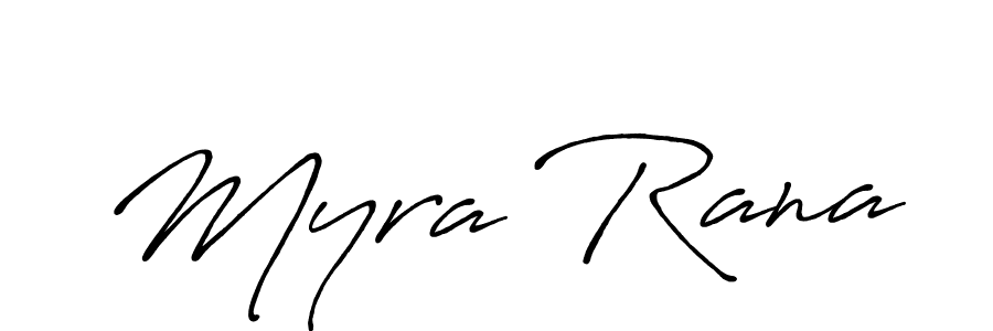 Myra Rana stylish signature style. Best Handwritten Sign (Antro_Vectra_Bolder) for my name. Handwritten Signature Collection Ideas for my name Myra Rana. Myra Rana signature style 7 images and pictures png