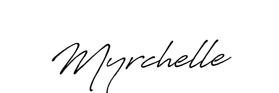 How to make Myrchelle name signature. Use Antro_Vectra_Bolder style for creating short signs online. This is the latest handwritten sign. Myrchelle signature style 7 images and pictures png