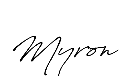 Also You can easily find your signature by using the search form. We will create Myron name handwritten signature images for you free of cost using Antro_Vectra_Bolder sign style. Myron signature style 7 images and pictures png