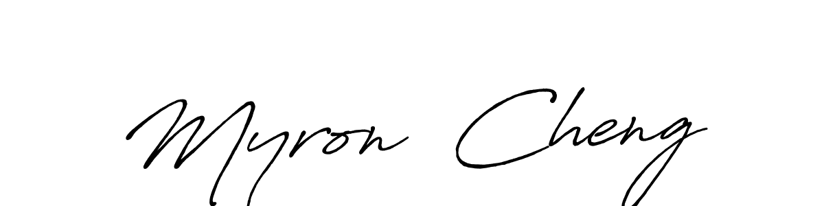 How to make Myron  Cheng name signature. Use Antro_Vectra_Bolder style for creating short signs online. This is the latest handwritten sign. Myron  Cheng signature style 7 images and pictures png