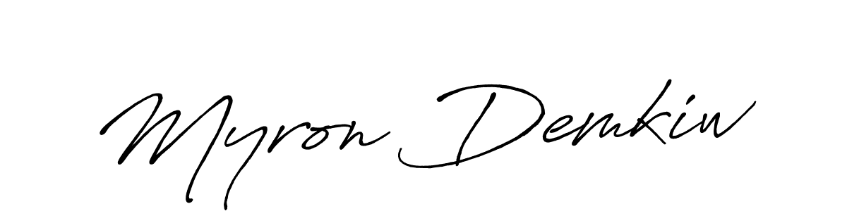 The best way (Antro_Vectra_Bolder) to make a short signature is to pick only two or three words in your name. The name Myron Demkiw include a total of six letters. For converting this name. Myron Demkiw signature style 7 images and pictures png