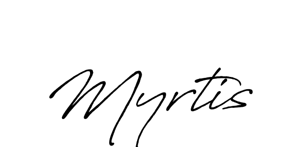 The best way (Antro_Vectra_Bolder) to make a short signature is to pick only two or three words in your name. The name Myrtis include a total of six letters. For converting this name. Myrtis signature style 7 images and pictures png