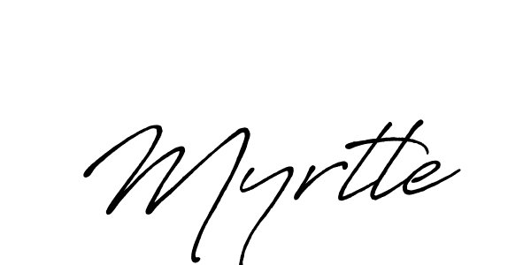 Myrtle stylish signature style. Best Handwritten Sign (Antro_Vectra_Bolder) for my name. Handwritten Signature Collection Ideas for my name Myrtle. Myrtle signature style 7 images and pictures png