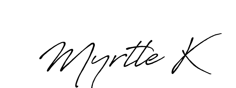 Design your own signature with our free online signature maker. With this signature software, you can create a handwritten (Antro_Vectra_Bolder) signature for name Myrtle K. Myrtle K signature style 7 images and pictures png