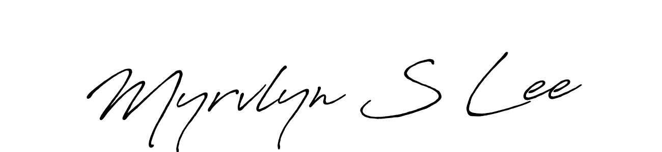 It looks lik you need a new signature style for name Myrvlyn S Lee. Design unique handwritten (Antro_Vectra_Bolder) signature with our free signature maker in just a few clicks. Myrvlyn S Lee signature style 7 images and pictures png