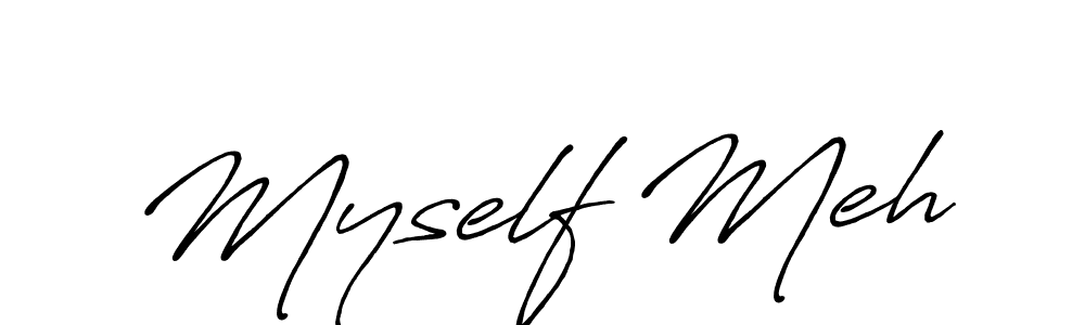 You can use this online signature creator to create a handwritten signature for the name Myself Meh. This is the best online autograph maker. Myself Meh signature style 7 images and pictures png