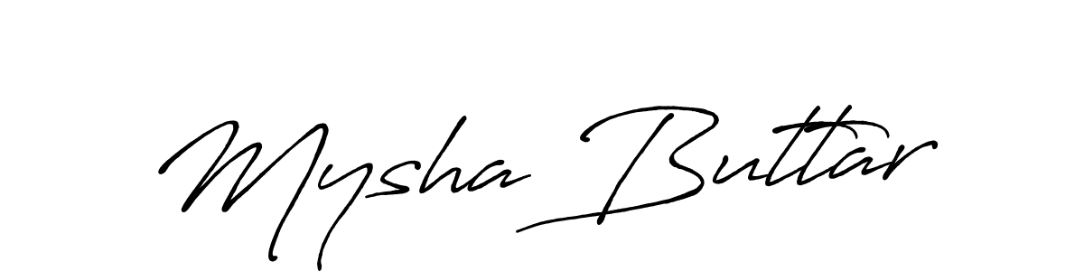 if you are searching for the best signature style for your name Mysha Buttar. so please give up your signature search. here we have designed multiple signature styles  using Antro_Vectra_Bolder. Mysha Buttar signature style 7 images and pictures png