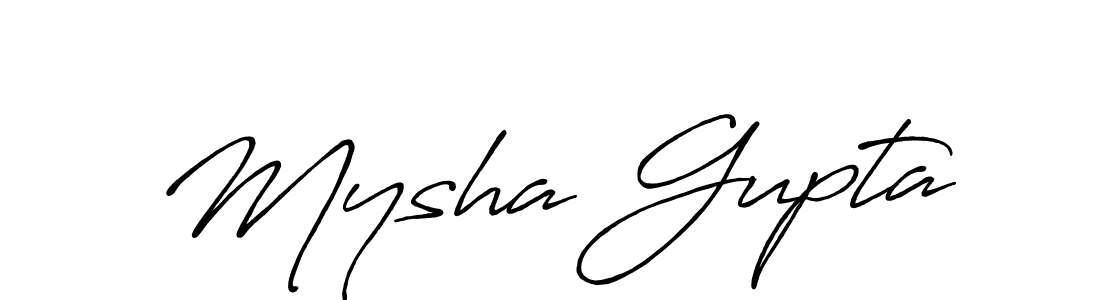 Create a beautiful signature design for name Mysha Gupta. With this signature (Antro_Vectra_Bolder) fonts, you can make a handwritten signature for free. Mysha Gupta signature style 7 images and pictures png