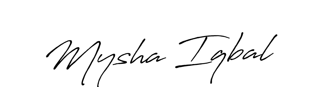 Also You can easily find your signature by using the search form. We will create Mysha Iqbal name handwritten signature images for you free of cost using Antro_Vectra_Bolder sign style. Mysha Iqbal signature style 7 images and pictures png