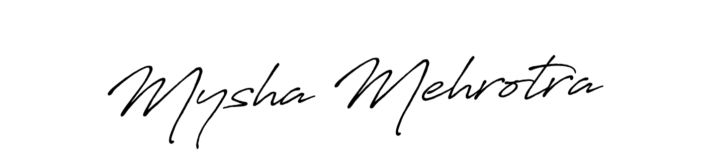 How to make Mysha Mehrotra signature? Antro_Vectra_Bolder is a professional autograph style. Create handwritten signature for Mysha Mehrotra name. Mysha Mehrotra signature style 7 images and pictures png