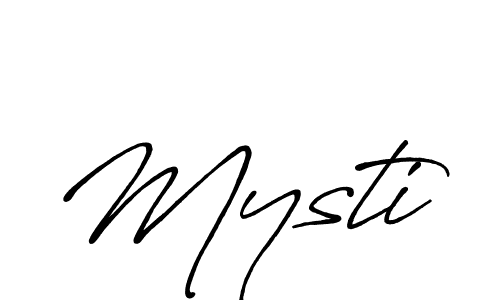 Make a beautiful signature design for name Mysti. Use this online signature maker to create a handwritten signature for free. Mysti signature style 7 images and pictures png