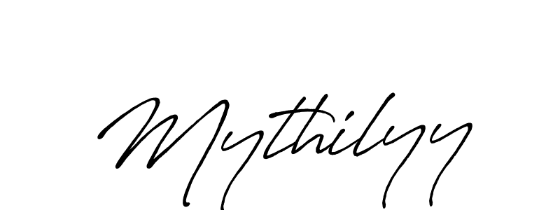 Create a beautiful signature design for name Mythilyy. With this signature (Antro_Vectra_Bolder) fonts, you can make a handwritten signature for free. Mythilyy signature style 7 images and pictures png