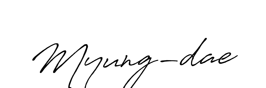 The best way (Antro_Vectra_Bolder) to make a short signature is to pick only two or three words in your name. The name Myung-dae include a total of six letters. For converting this name. Myung-dae signature style 7 images and pictures png