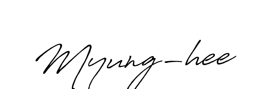Also You can easily find your signature by using the search form. We will create Myung-hee name handwritten signature images for you free of cost using Antro_Vectra_Bolder sign style. Myung-hee signature style 7 images and pictures png