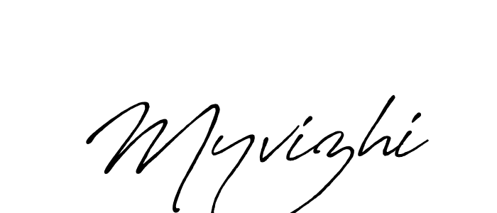 Design your own signature with our free online signature maker. With this signature software, you can create a handwritten (Antro_Vectra_Bolder) signature for name Myvizhi. Myvizhi signature style 7 images and pictures png