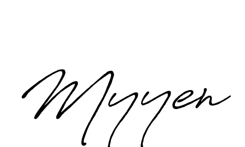 How to make Myyen name signature. Use Antro_Vectra_Bolder style for creating short signs online. This is the latest handwritten sign. Myyen signature style 7 images and pictures png