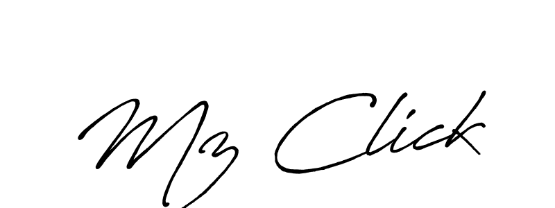 You should practise on your own different ways (Antro_Vectra_Bolder) to write your name (Mz Click) in signature. don't let someone else do it for you. Mz Click signature style 7 images and pictures png