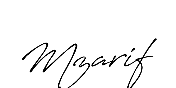Design your own signature with our free online signature maker. With this signature software, you can create a handwritten (Antro_Vectra_Bolder) signature for name Mzarif. Mzarif signature style 7 images and pictures png