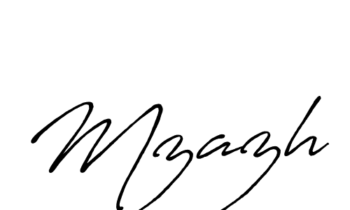 Use a signature maker to create a handwritten signature online. With this signature software, you can design (Antro_Vectra_Bolder) your own signature for name Mzazh. Mzazh signature style 7 images and pictures png